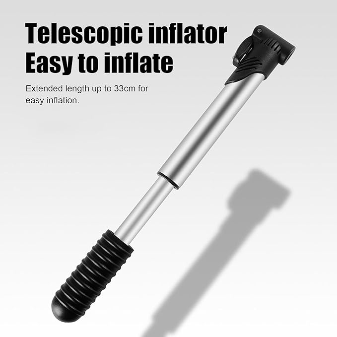 Portable Mini Bike Pump 70PSI Hand Air Pump Dual Valve Presta and Schrader Handheld Bicycle Tire Inflator Manual Bike Inflatable Pump for Bicycle Basketball Football Kayak and Sports Ball Toys