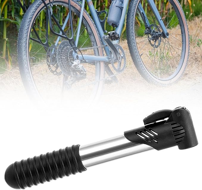 Portable Mini Bike Pump 70PSI Hand Air Pump Dual Valve Presta and Schrader Handheld Bicycle Tire Inflator Manual Bike Inflatable Pump for Bicycle Basketball Football Kayak and Sports Ball Toys