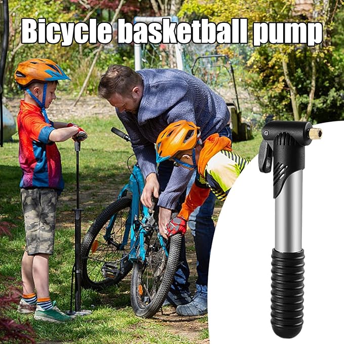 Portable Mini Bike Pump 70PSI Hand Air Pump Dual Valve Presta and Schrader Handheld Bicycle Tire Inflator Manual Bike Inflatable Pump for Bicycle Basketball Football Kayak and Sports Ball Toys