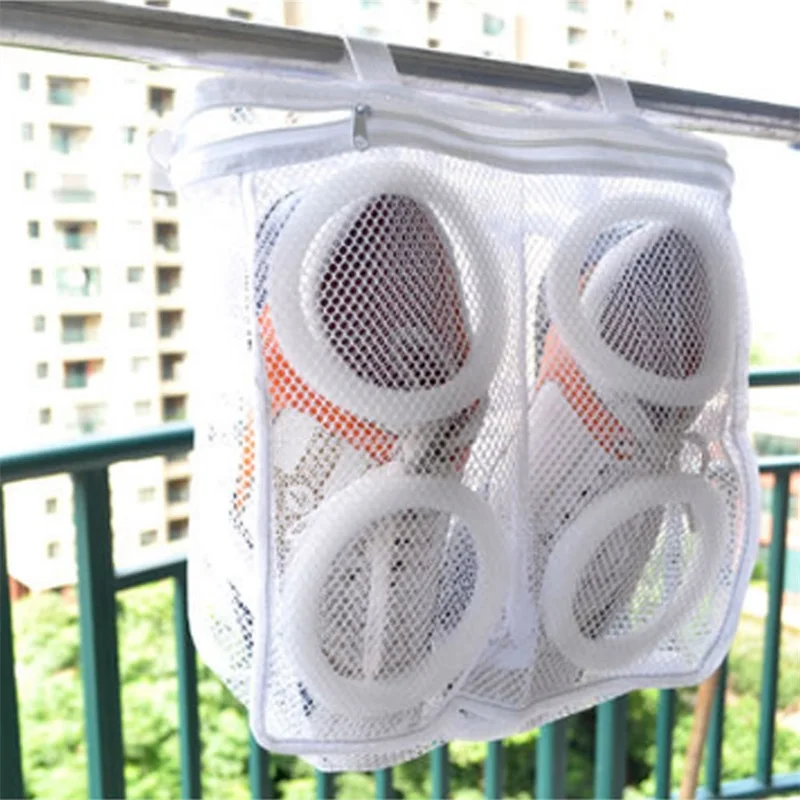 Shoe Bag, Reusable Washing Machine Laundry Shoe Bag For Washer And Dryer Shoe Cleaning Bag, Abrasion resistant and durable, strong mesh design for ventilation, easy and convenient for shoe washing