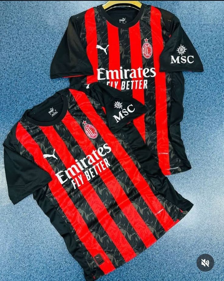 AC Milan 2025/26 Home Jersey is a high-octane tribute to the club's "Diavolo" roots, designed to look as lethal on the street as it does under the San Siro lights.