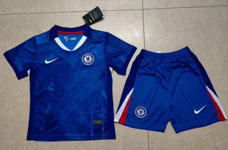 👎👎PRICE DROP!! Chelsea 25/26 Kids' Home Match Kit – Breathable Blue Jersey & Shorts set for girls and boys. Lightweight, breathable, and ready for every goal celebration. ⚽✨
