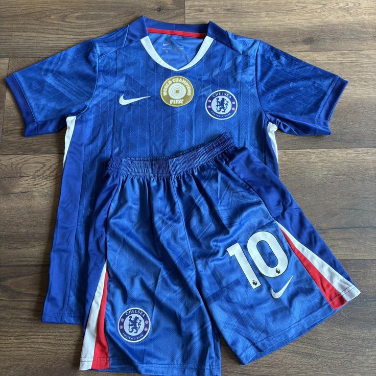 👎👎PRICE DROP!! Chelsea 25/26 Kids' Home Match Kit – Breathable Blue Jersey & Shorts set for girls and boys. Lightweight, breathable, and ready for every goal celebration. ⚽✨