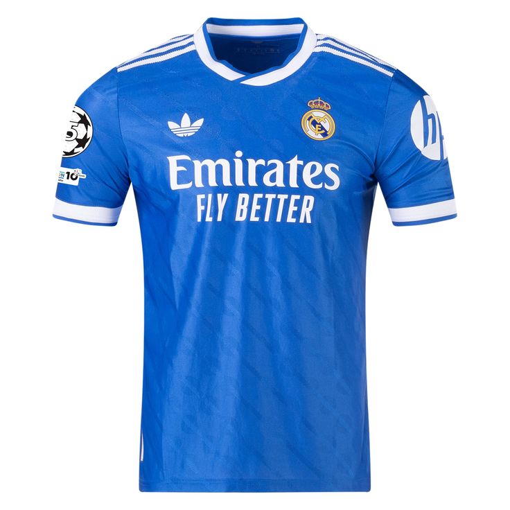 BLUE REAL MADRID 25/26 THIRD KIT. Real Madrid doesn't just play the game; they define it. Whether you’re pairing it with tracks for a workout or denim for a night out, you’re carrying the legacy.