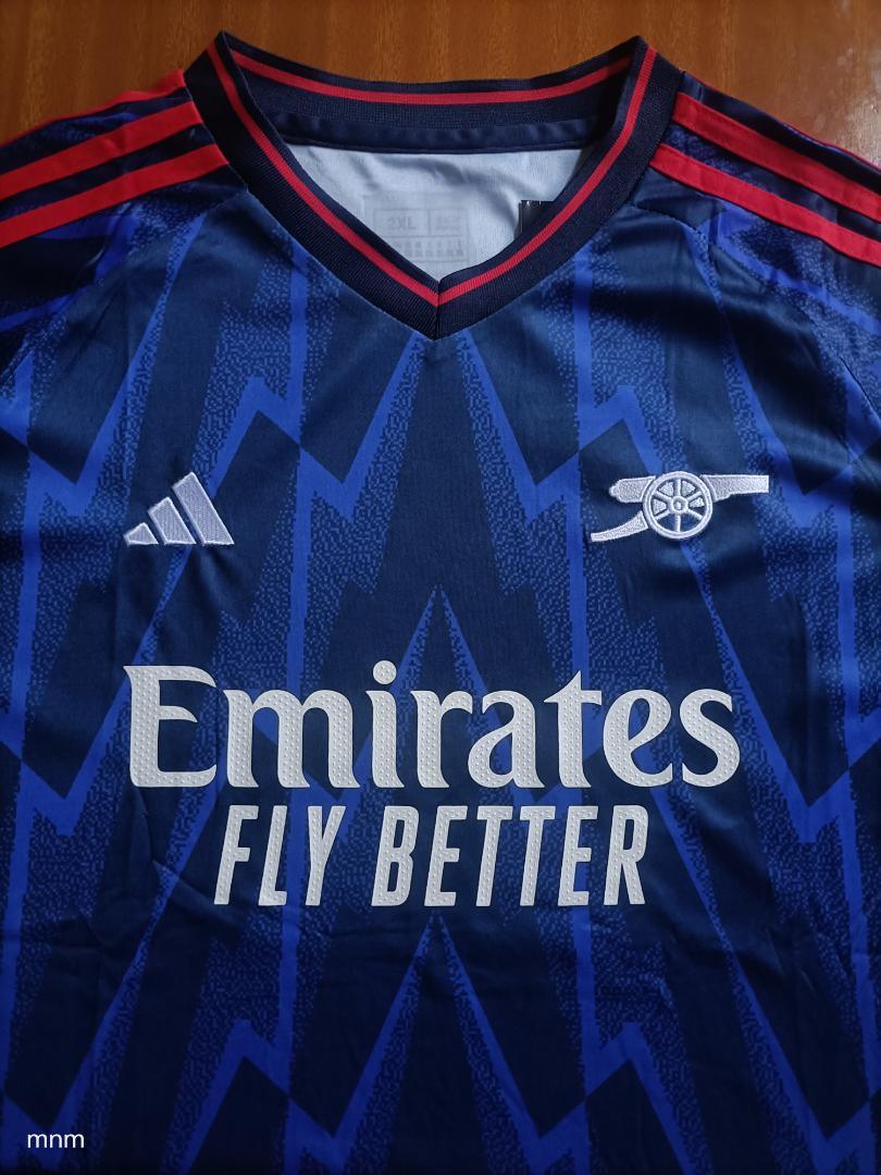 ARSENAL  (NIGHT BLUE) JERSEY. Whether you are playing a match on the pitch or cheering from the stands, this jersey is built for performance. Few units remaining, grab one before they run out.