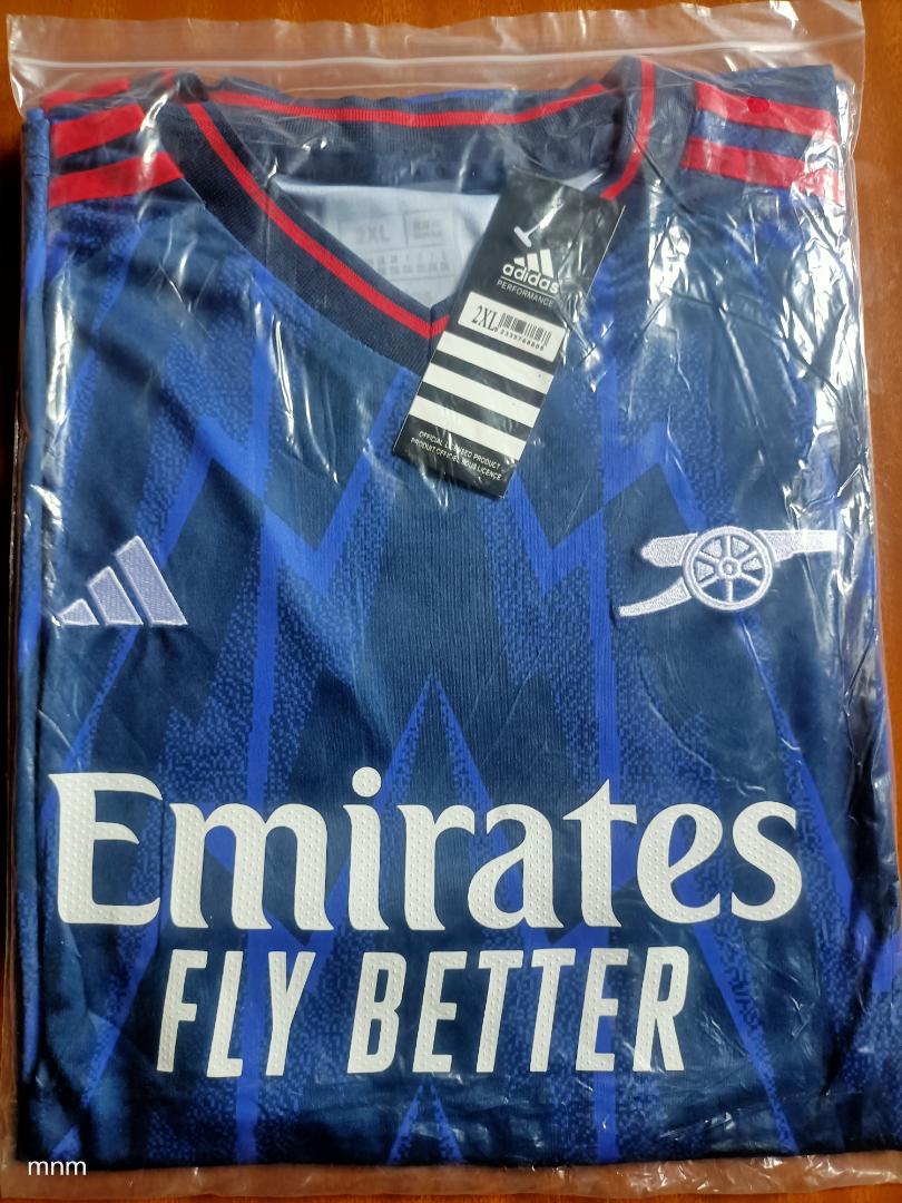 ARSENAL  (NIGHT BLUE) JERSEY. Whether you are playing a match on the pitch or cheering from the stands, this jersey is built for performance. Few units remaining, grab one before they run out.