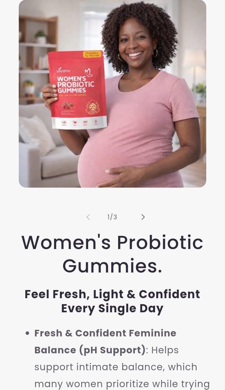 vivonu women's probiotics gummies 60s