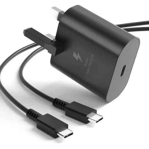 Original Samsung 25 Watts Fast Charger / 25W Fast Charger / Header/Adapter + Cable