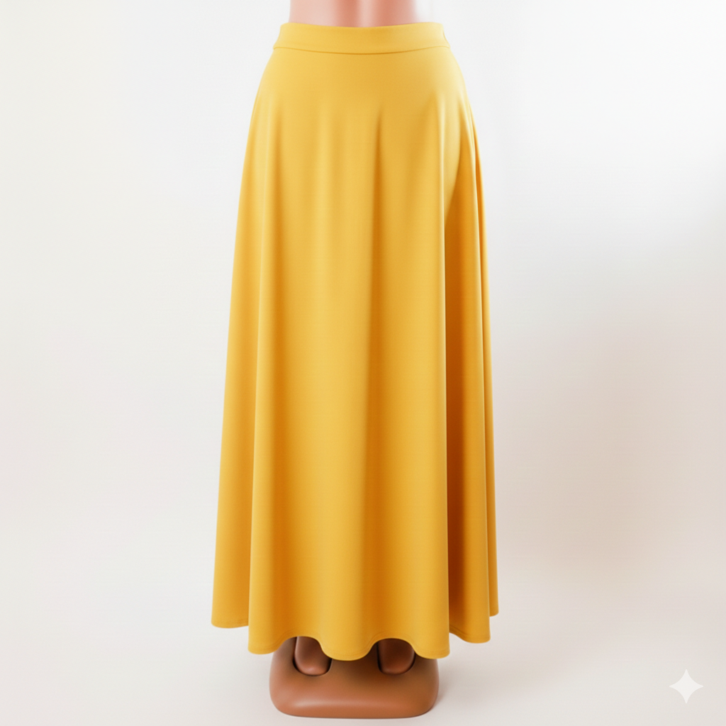 Jessy Royal Garments High-Waist A-Line Maxi Skirt.