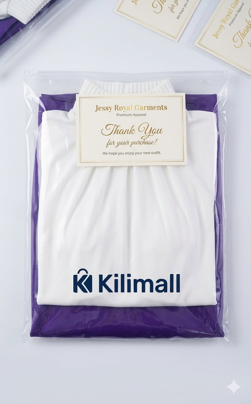 Jessy Royal Garments - Women's Elegant 2-Piece Set: White Pleated Mock-Neck Top & Royal Purple A-Line Maxi Skirt