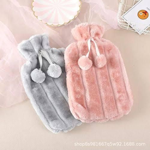 2L Hot Water Bottle Bag With Cover Clothing - Multicoloured