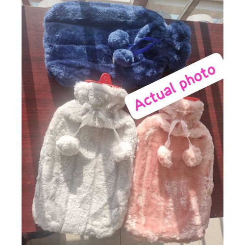 2L Hot Water Bottle Bag With Cover Clothing - Multicoloured