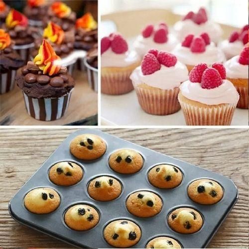 12-Hole Non-Stick Muffin / Cupcake ,Baking Oven Tray /Pan
