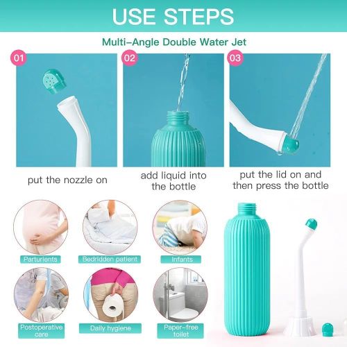 Portable Travel Spray Bottle Bidet for Toilet Handheld Postpartum Perineal Cleansing Childbirth Cleaner for Outdoor, camping, personal Hygiene Care, travelling-500ml