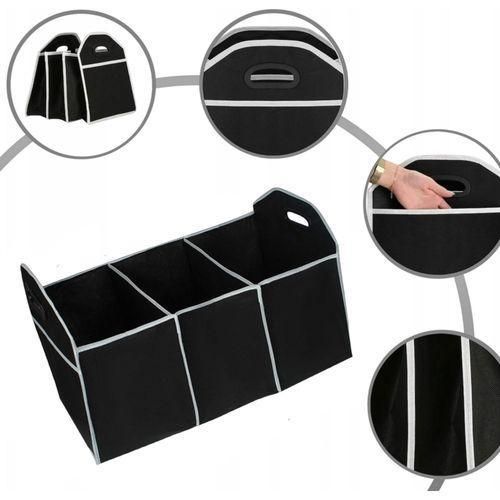 Car Boot Organizer – Foldable Storage Box with Multiple Compartments, Interior Car Accessories