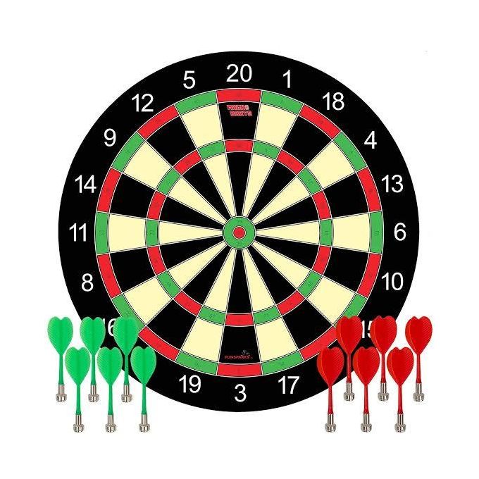 Classic Dart Game Set with  Dartboard and 6 Darts  Indoor & Outdoor Recreation Toy for Family Fun, Party Games, Skill Training, Safe Entertainment for Adults and Kids