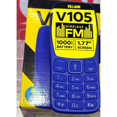 VILLAON V105 ,1.77 INCH DISPLAY ,1000mAh BATTERY TORCH, WIRELESS FM RADIO, FACEBOOK Dual Sim Feature phone