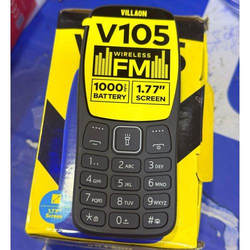 VILLAON V105 ,1.77 INCH DISPLAY ,1000mAh BATTERY TORCH, WIRELESS FM RADIO, FACEBOOK Dual Sim Feature phone
