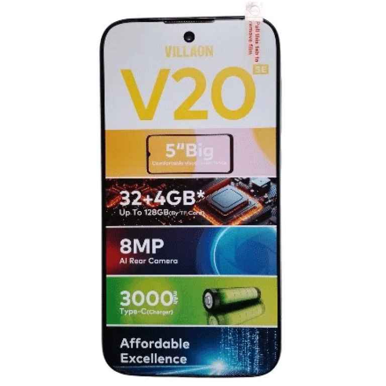 Villaon V20SE 4+32GB 5" Display 8MP Main Camera 3000mAh Battery Dual SIM Smartphone