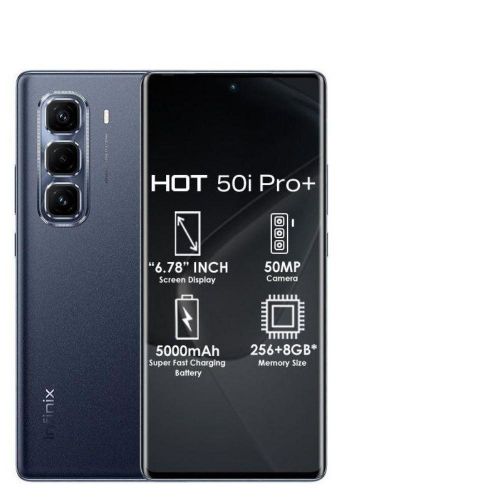 Infinix Hot 50 Pro Plus 128GB+16(8+8)GB 6.7" 3D-Curved AMOLED 120Hz Screen 5000mAh 50MP Camera MTK Helio G100 Fingerprint LOCK Smart Phone
