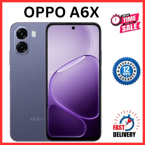 NEW ARRIVALS!!! BRAND NEW OPPO A6X 64GB ROM + 4GB RAM 6.75" SCREEN DISPLAY Smartphone 6100 mAh Battery CAPACITY 120Hz refresh rate 13MP+5MP Camera Android 15 Dual Sim Smart phones