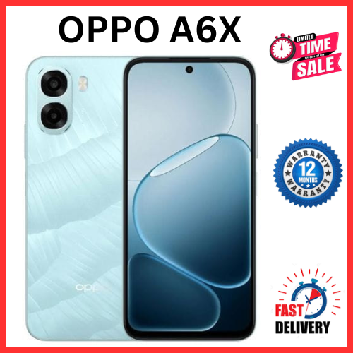 NEW ARRIVALS!!! BRAND NEW OPPO A6X 64GB ROM + 4GB RAM 6.75" SCREEN DISPLAY Smartphone 6100 mAh Battery CAPACITY 120Hz refresh rate 13MP+5MP Camera Android 15 Dual Sim Smart phones