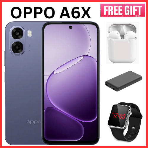 NEW ARRIVALS!!! BRAND NEW OPPO A6X 64GB ROM + 4GB RAM 6.75" SCREEN DISPLAY Smartphone 6100 mAh Battery CAPACITY 120Hz refresh rate 13MP+5MP Camera Android 15 Dual Sim Smart phones