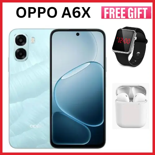 NEW ARRIVALS!!! BRAND NEW OPPO A6X  128GB ROM + 4GB RAM 6.75" SCREEN DISPLAY Smartphone 6100 mAh Battery CAPACITY 120Hz refresh rate 13MP+5MP Camera Android 15 Dual Sim Smart phones