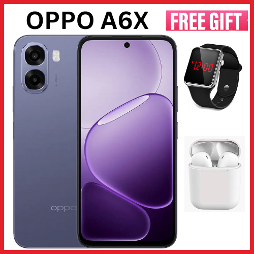 NEW ARRIVALS!!! BRAND NEW OPPO A6X  128GB ROM + 4GB RAM 6.75" SCREEN DISPLAY Smartphone 6100 mAh Battery CAPACITY 120Hz refresh rate 13MP+5MP Camera Android 15 Dual Sim Smart phones