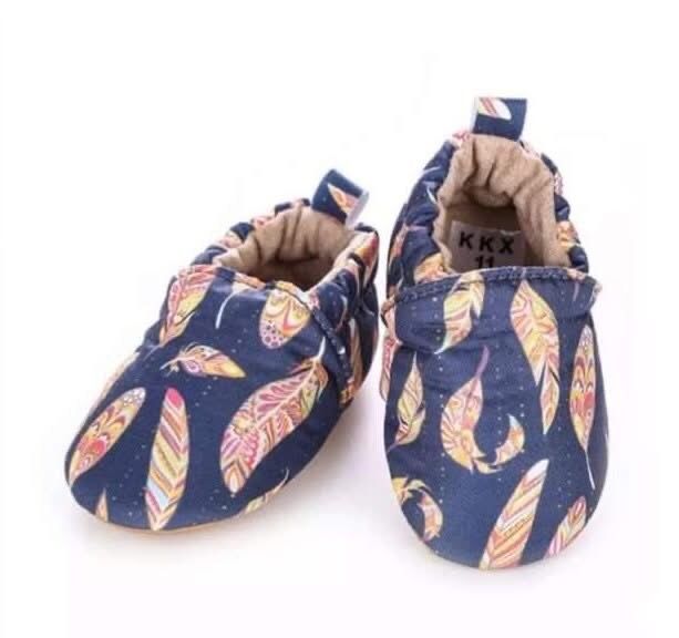 Floral Baby Shoes Soft and Anti-slip Sole Comfortable and Breathable Cotton Walking Shoes for Boys Girls Infants 6-14M