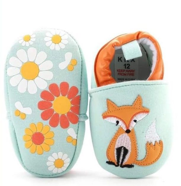Floral Baby Shoes Soft and Anti-slip Sole Comfortable and Breathable Cotton Walking Shoes for Boys Girls Infants 6-14M
