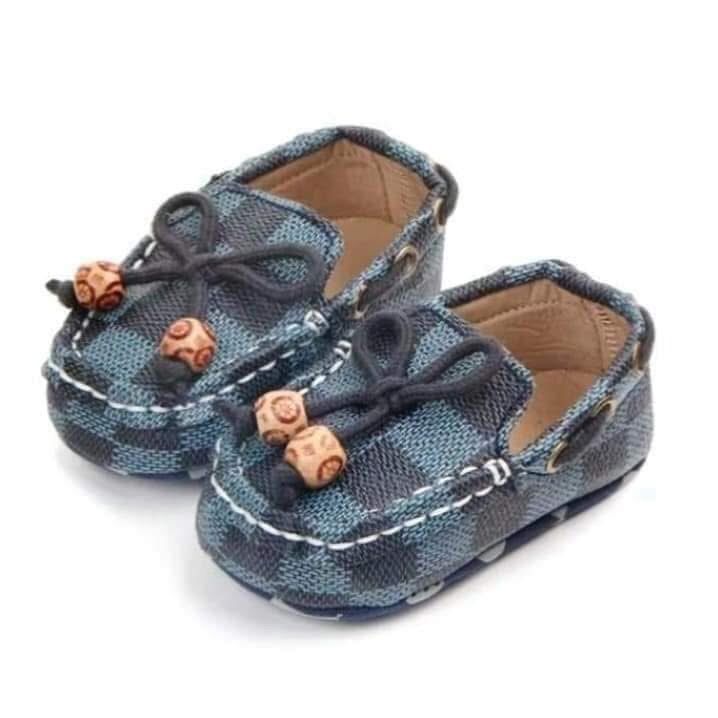 Baby Boy PU Leather First Walkers Newborn 6-12 Month Loafers Non-slip Soft Sole Shoes