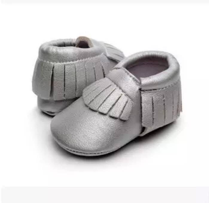Leather Baby Moccasins Hard Soled Tassel Crib Toddler Shoes for Boys and Girls (6-14 Months)