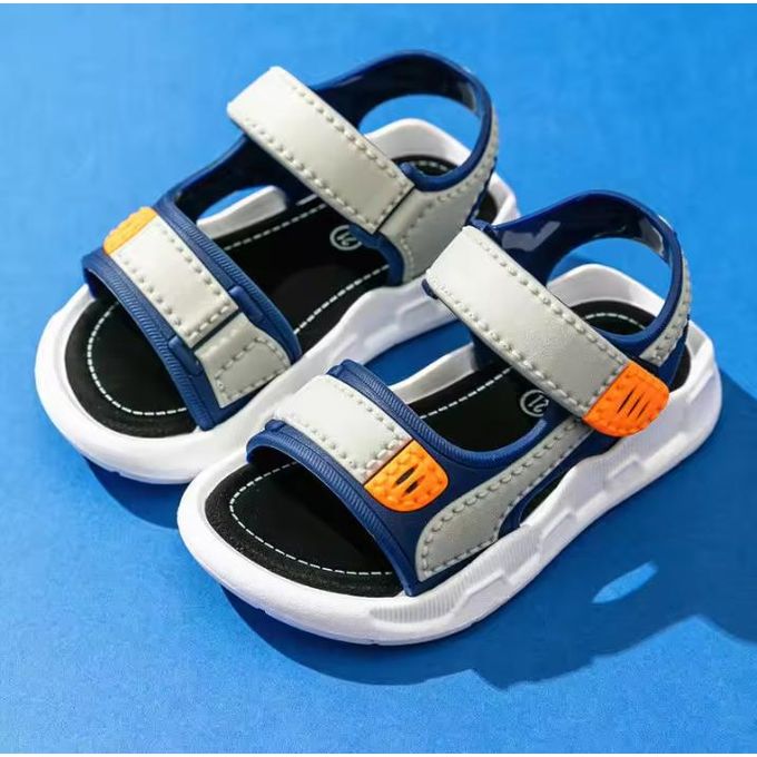 Kids Open Toe Sandals Comfortable Lightweight Summer Flip Flops Non-Slip Soft Sole Casual Beach Shoes for Boys & Girls