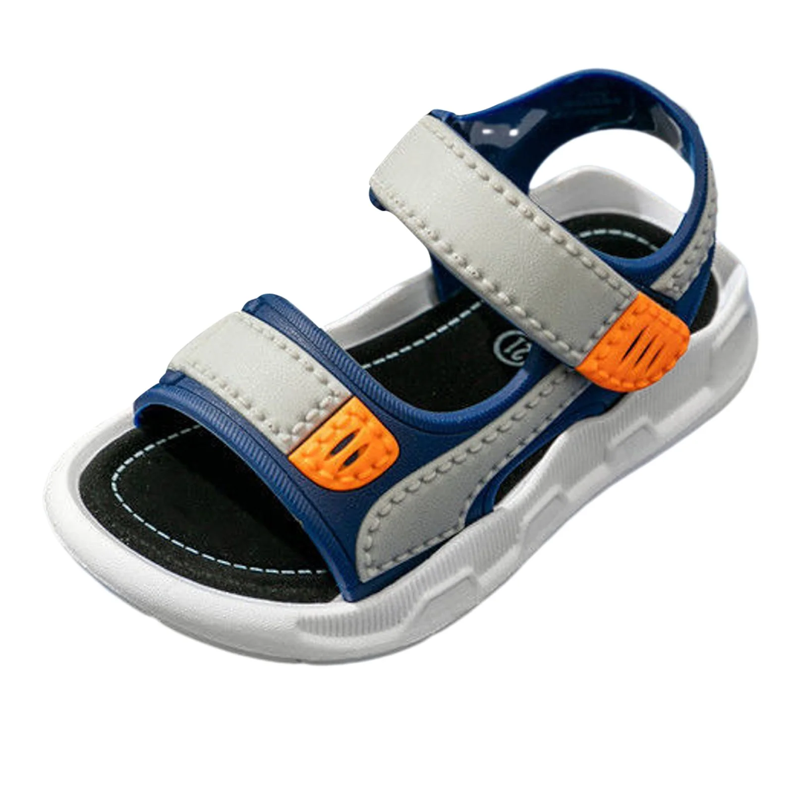 Kids Open Toe Sandals Comfortable Lightweight Summer Flip Flops Non-Slip Soft Sole Casual Beach Shoes for Boys & Girls