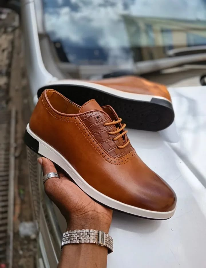 Men's Berluti Alessandro Cognac Leather Derby — a symbol of refined luxury and understated power, crafted from premium Venezia calf leather. Size 40-45.