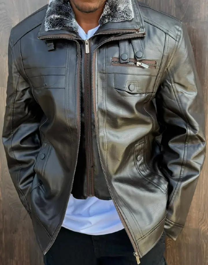 Men's Urban Titan - Winter Leather Jacket  with a bold statement piece designed for men who appreciate confidence, style, and durability. Size 2XL to 5XL.
