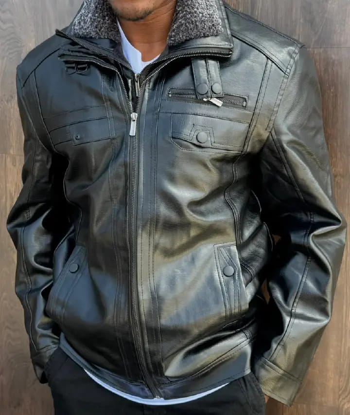 Men's Urban Titan - Winter Leather Jacket  with a bold statement piece designed for men who appreciate confidence, style, and durability. Size 2XL to 5XL.