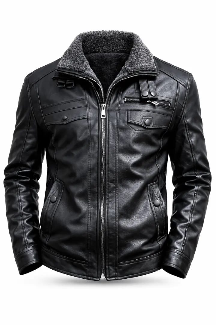 Men's Urban Titan - Winter Leather Jacket  with a bold statement piece designed for men who appreciate confidence, style, and durability. Size 2XL to 5XL.