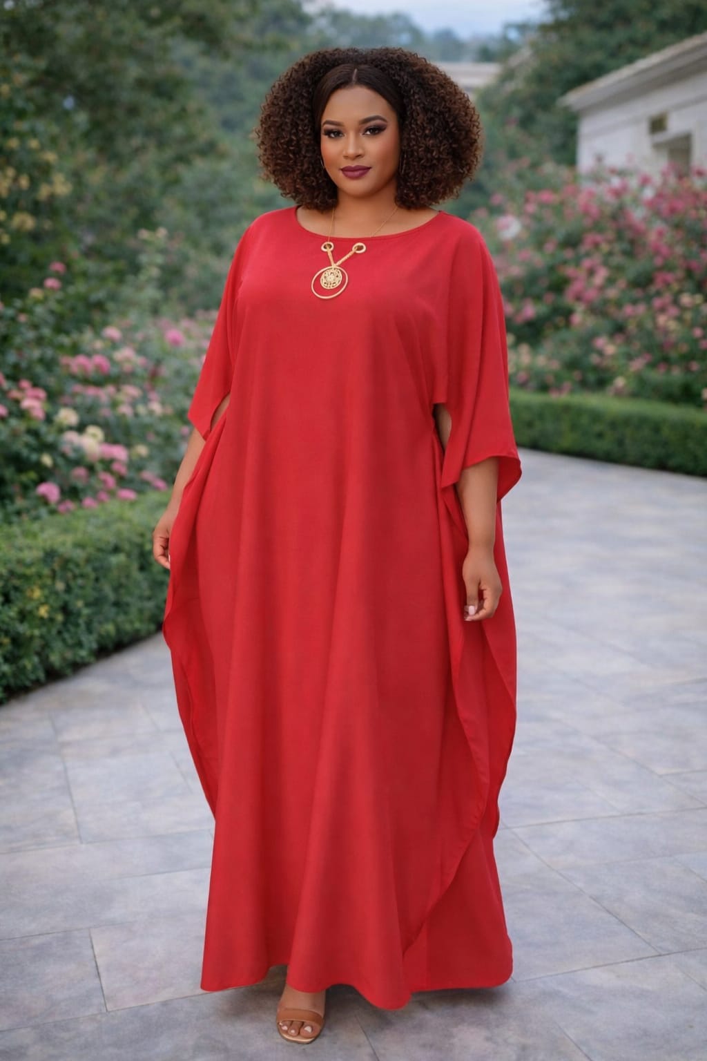 Women's Royal Flow Luxe Free Size Kaftan Dress a statement piece designed for comfort, confidence, and timeless style. Crafted in a rich royal blue hue, this flowing maxi kaftan drapes beautifully