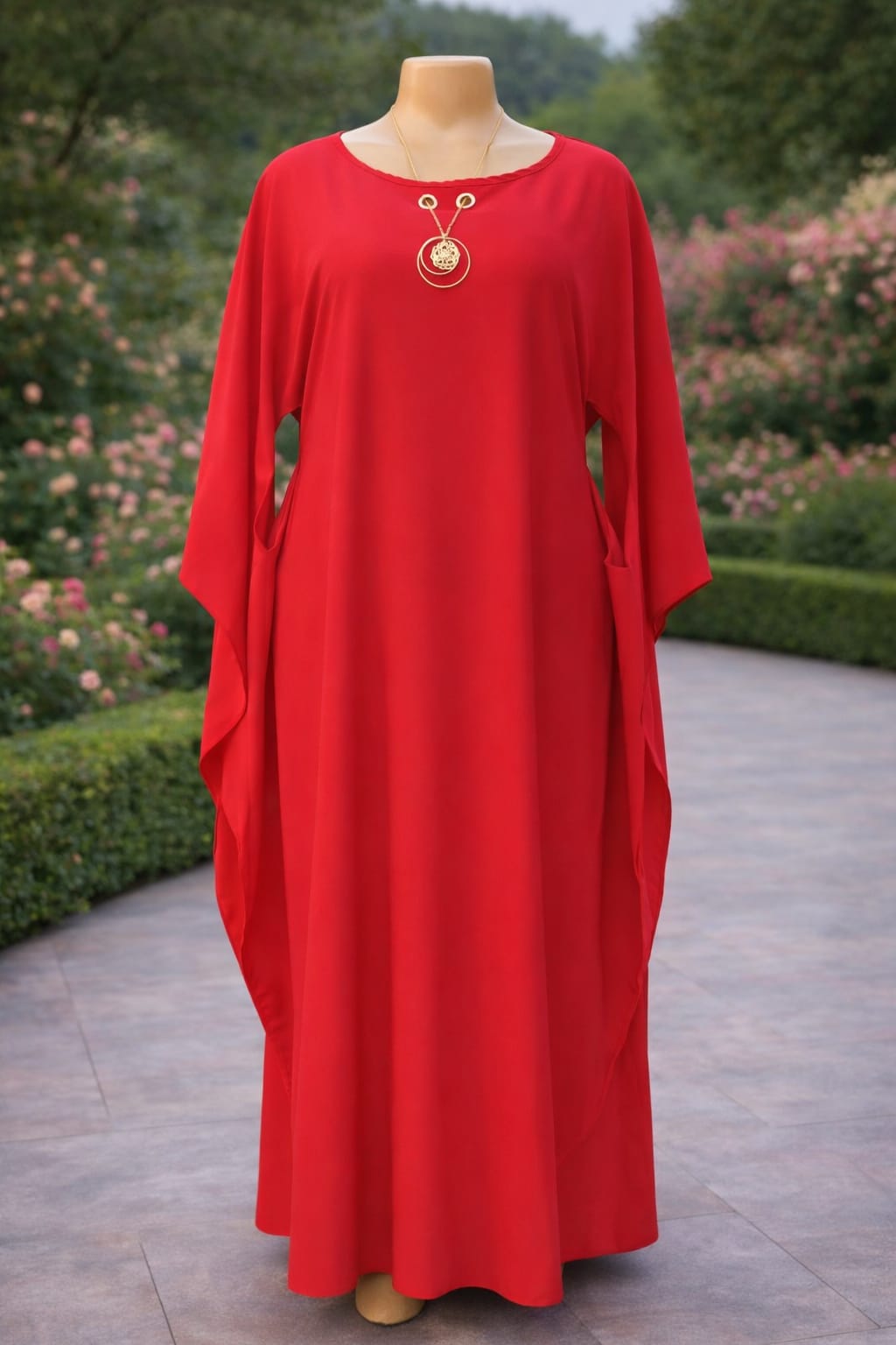 Women's Royal Flow Luxe Free Size Kaftan Dress a statement piece designed for comfort, confidence, and timeless style. Crafted in a rich royal blue hue, this flowing maxi kaftan drapes beautifully