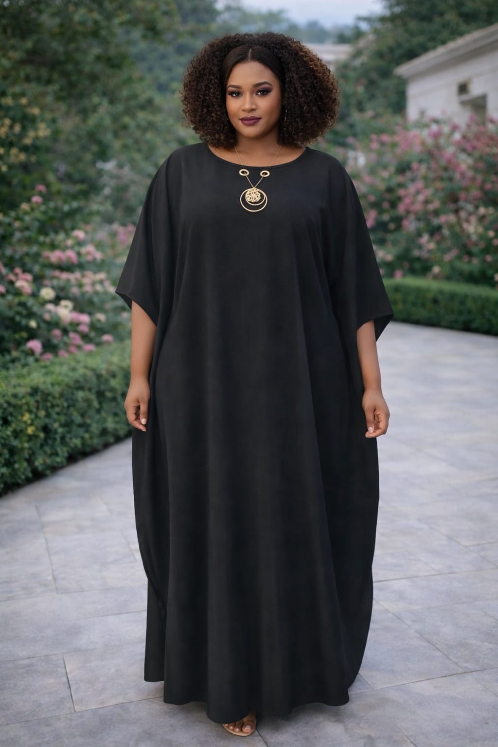 Women's Royal Flow Luxe Free Size Kaftan Dress a statement piece designed for comfort, confidence, and timeless style. Crafted in a rich royal blue hue, this flowing maxi kaftan drapes beautifully