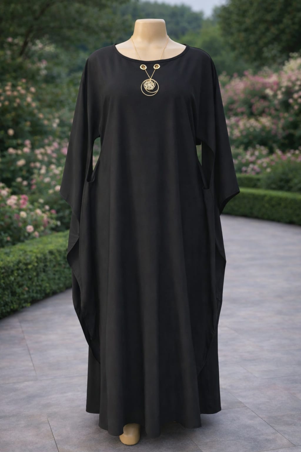 Women's Royal Flow Luxe Free Size Kaftan Dress a statement piece designed for comfort, confidence, and timeless style. Crafted in a rich royal blue hue, this flowing maxi kaftan drapes beautifully