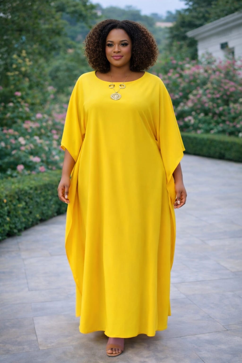 Women's Royal Flow Luxe Free Size Kaftan Dress a statement piece designed for comfort, confidence, and timeless style. Crafted in a rich royal blue hue, this flowing maxi kaftan drapes beautifully