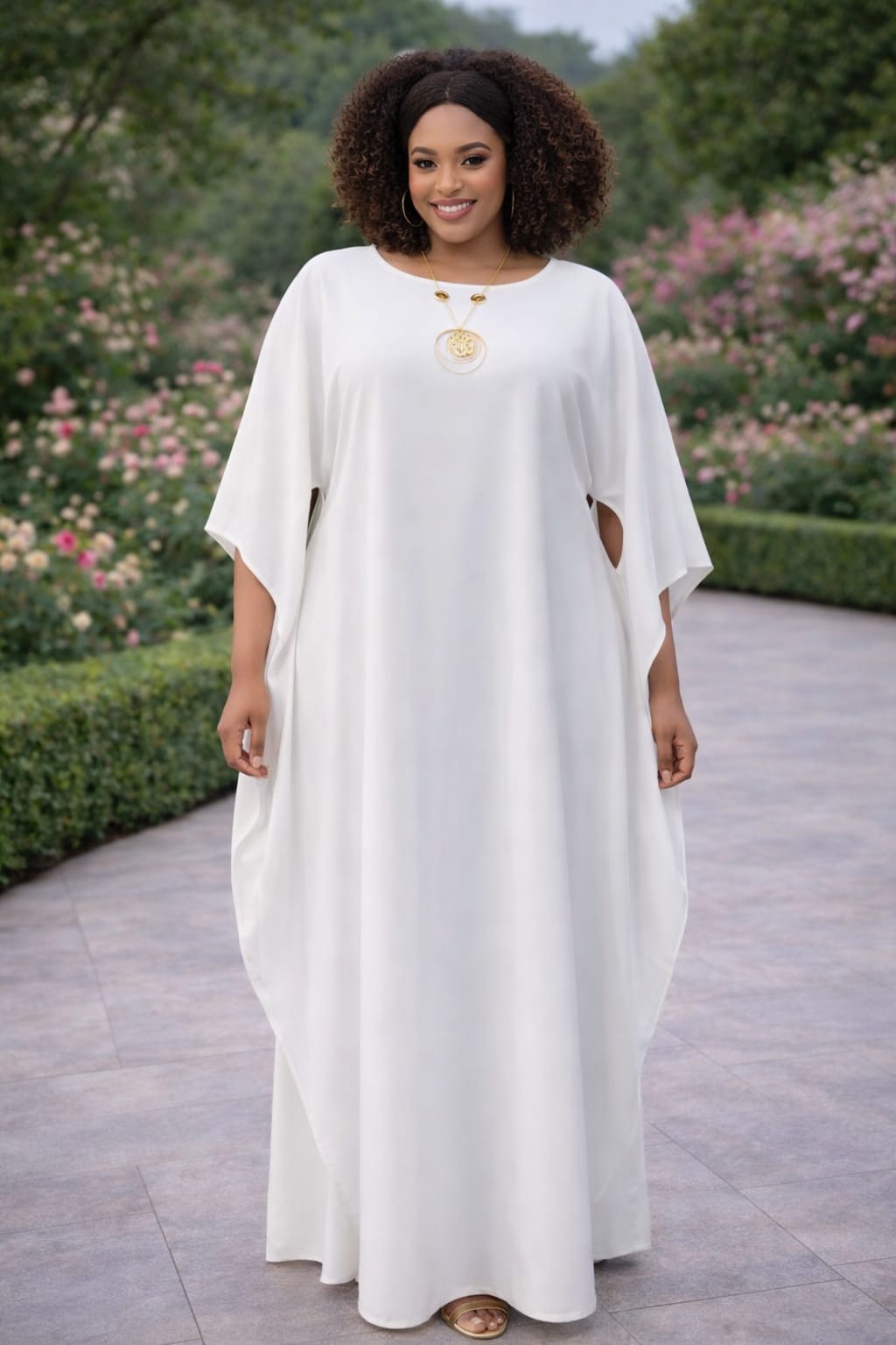 Women's Royal Flow Luxe Free Size Kaftan Dress a statement piece designed for comfort, confidence, and timeless style. Crafted in a rich royal blue hue, this flowing maxi kaftan drapes beautifully