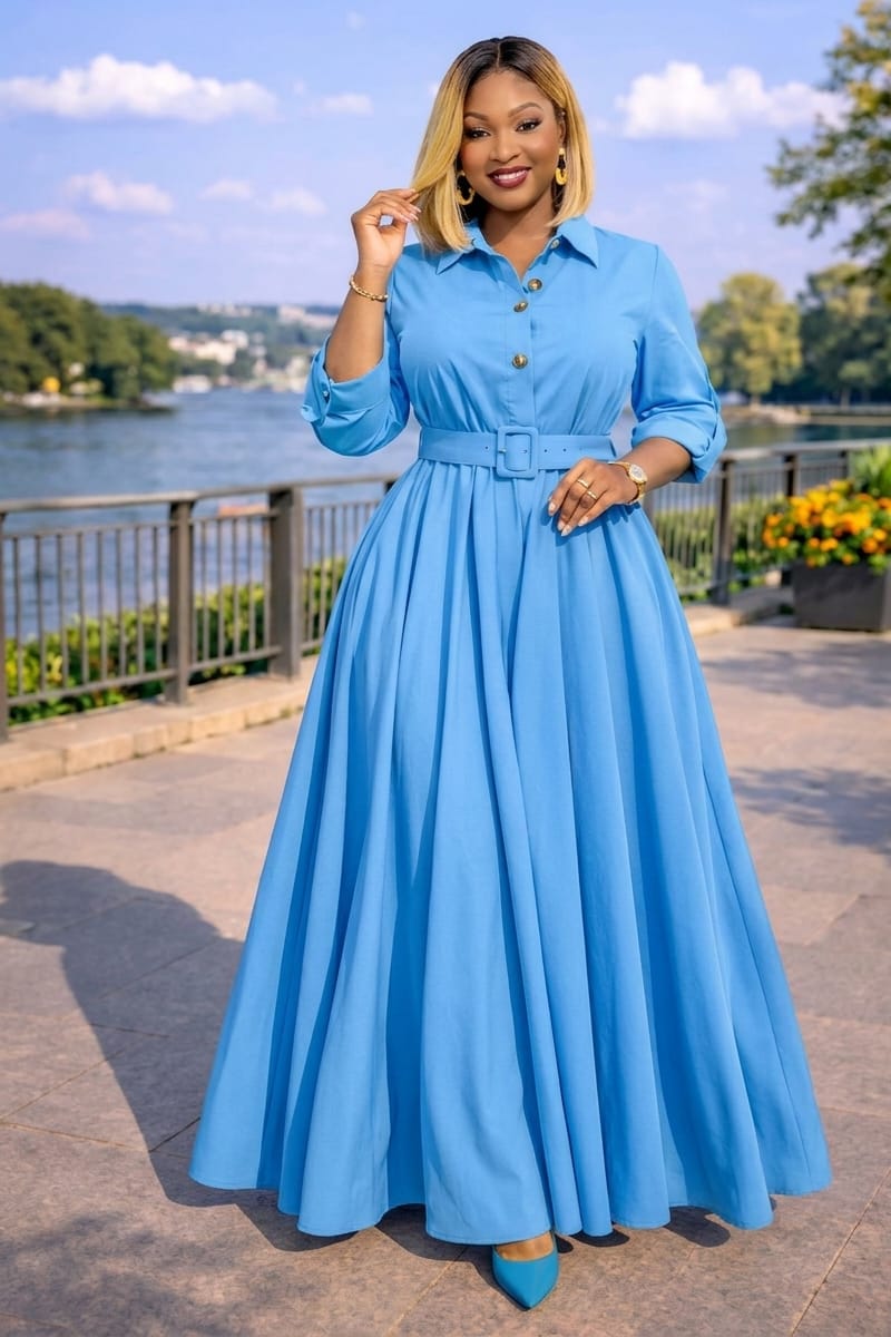 Women's Golden Radiance Belted Elegant MAXI Dress ,size M to 3XL, a timeless piece designed to highlight femininity, confidence, and sophistication