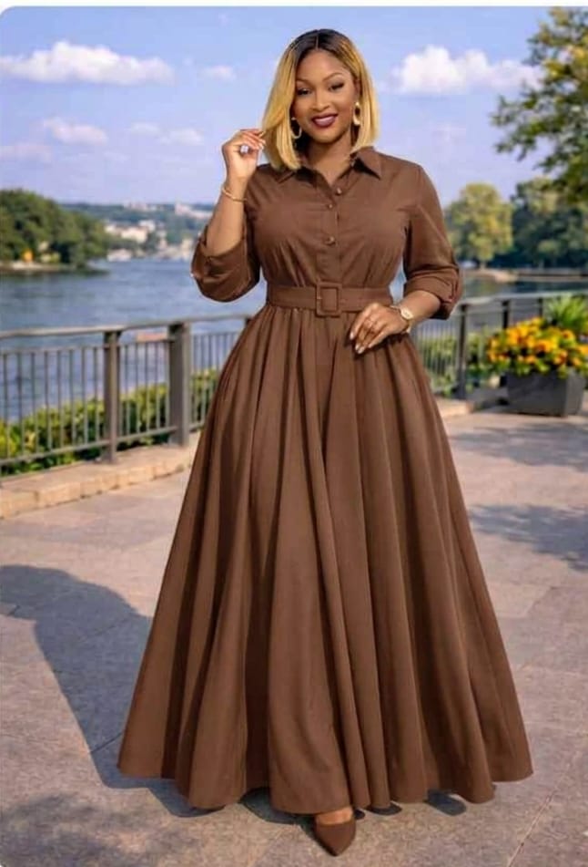 Women's Golden Radiance Belted Elegant MAXI Dress ,size M to 3XL, a timeless piece designed to highlight femininity, confidence, and sophistication