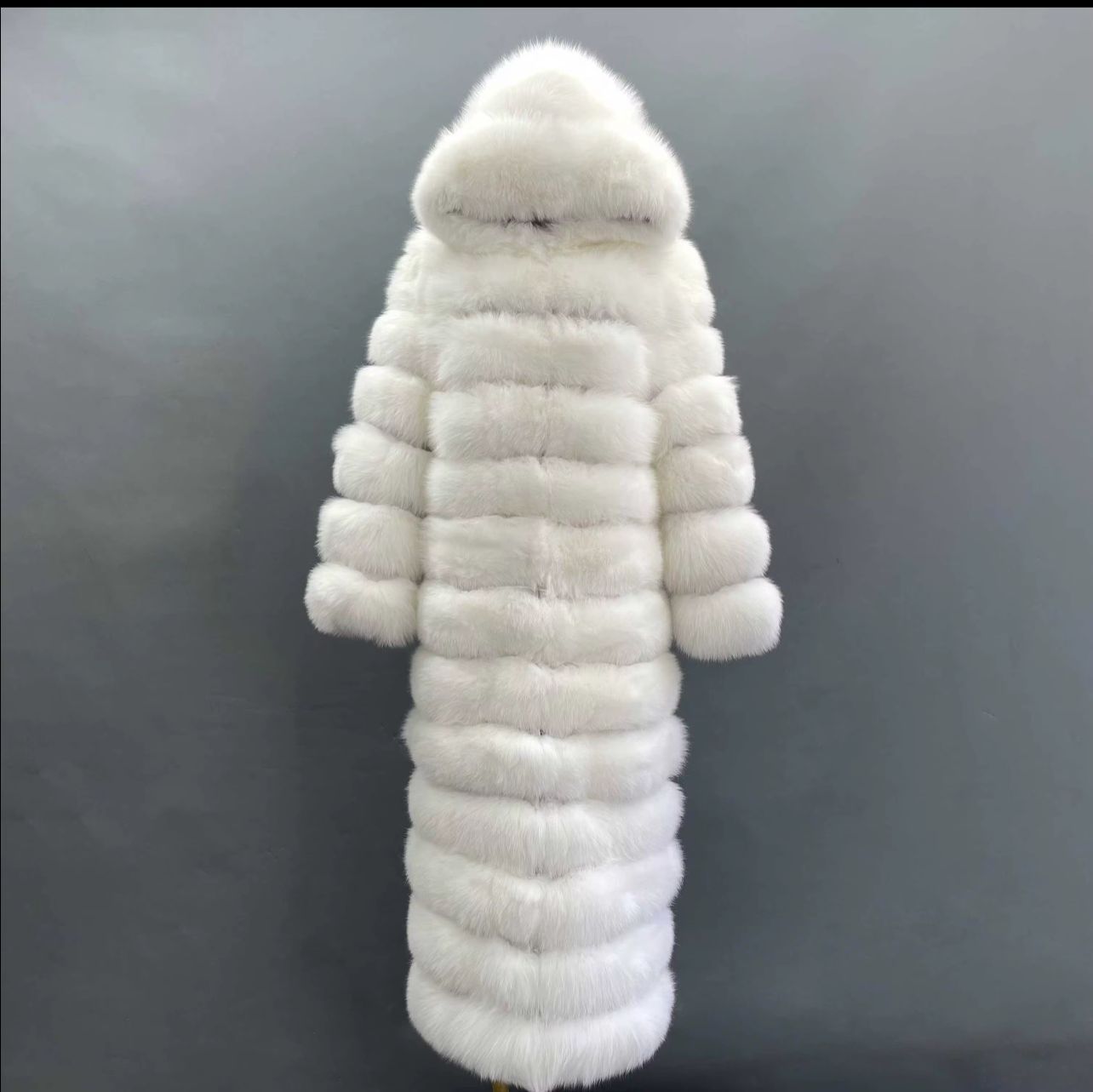 The Arctic Royale Luxe Hooded Coat-  Size M to 2XL-  ultimate statement of opulence and winter sophistication.