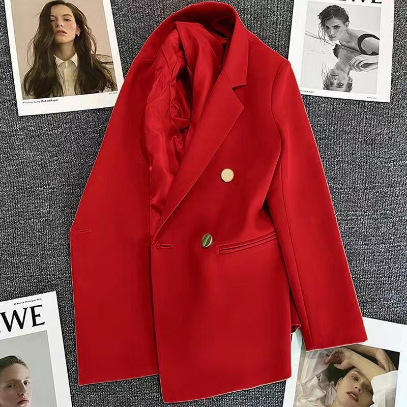 The Crimson Authority Luxe Blazer Size M to 3XL bold statement piece designed for confident, modern elegance. Crafted in a rich colors and it instantly elevates any outfit with its power.