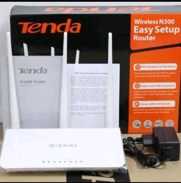 Tenda F3 Wireless WiFi Router – 300Mbps, Stable Home & Office Internet